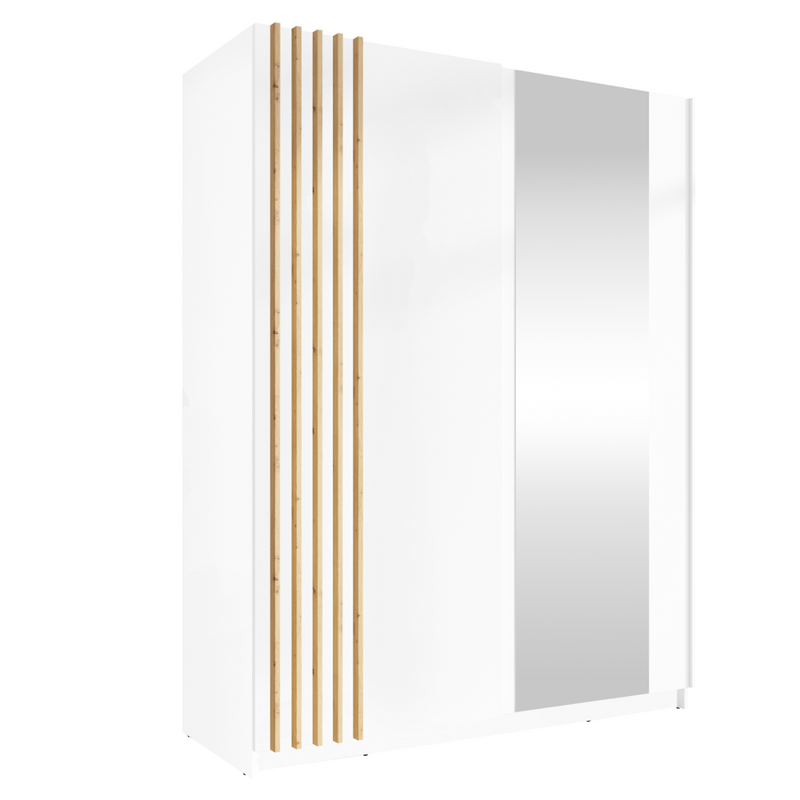 Szekrény, 2D-150, fehér/artisan tölgy, BAJADERO TYP 1