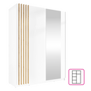 Szekrény, 2D-150, fehér/artisan tölgy, BAJADERO TYP 1