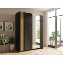 Szekrény, 2D-150, fekete/artisan tölgy, BAJADERO TYP 1