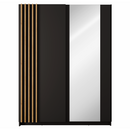 Szekrény, 2D-150, fekete/artisan tölgy, BAJADERO TYP 1