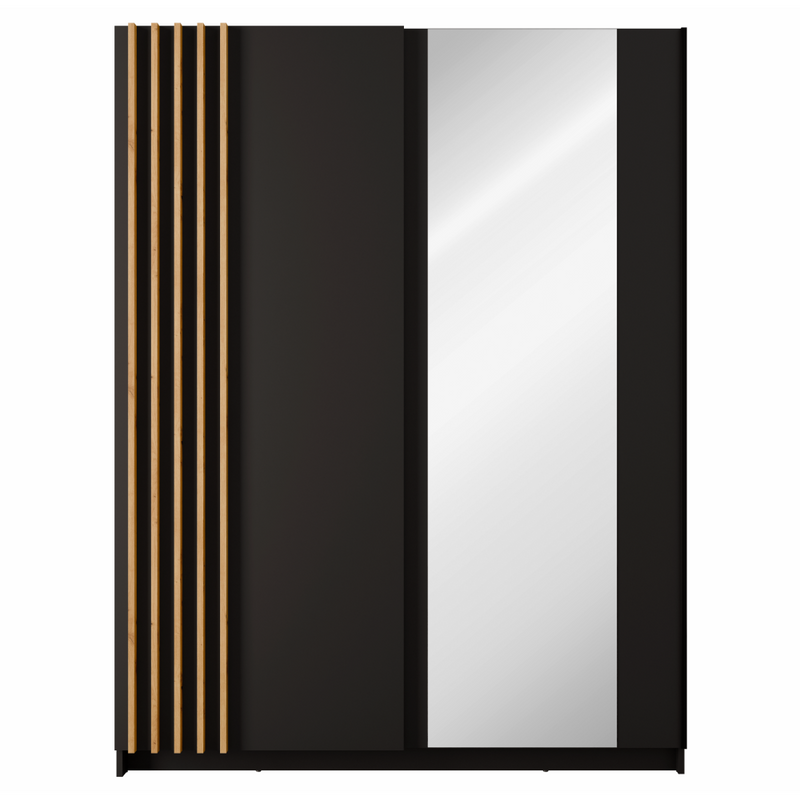 Szekrény, 2D-150, fekete/artisan tölgy, BAJADERO TYP 1