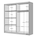 Szekrény, 2D-150, fehér/artisan tölgy, BAJADERO TYP 1