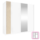 Szekrény, 2D-200, fehér/artisan tölgy, BAJADERO TYP 2