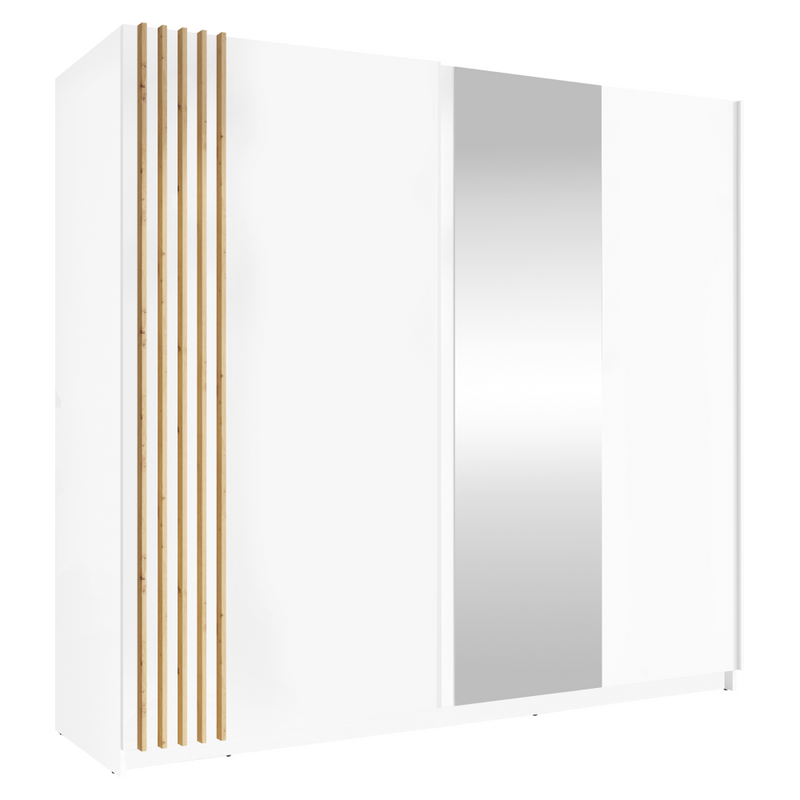 Szekrény, 2D-200, fehér/artisan tölgy, BAJADERO TYP 2