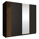 Szekrény, 2D-200, fekete/artisan tölgy, BAJADERO TYP 2