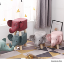 Elefánt alakú zsámoly, szürke/természetes, BALBO