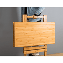 Asztal, natúr bambusz, 58x58 cm, DENICE