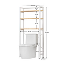 Polcállvány WC fölé, tölgy natural/fehér, BALRAM