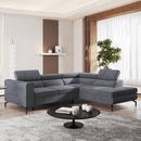 Kihúzható ülőgarnitúra, szürke, jobbos, BALTIK ROH