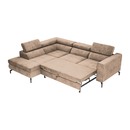 Kihúzható ülőgarnitúra, világosbarna, balos, BALTIK ROH