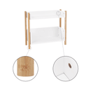 2 polcos állvány, természetes bambusz/fehér, BALTIKA TYP 1