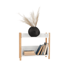 2 polcos állvány, természetes bambusz/fehér, BALTIKA TYP 1