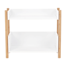 2 polcos állvány, természetes bambusz/fehér, BALTIKA TYP 1