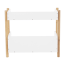 2 polcos állvány, természetes bambusz/fehér, BALTIKA TYP 1