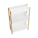 3 polcos állvány, természetes bambusz/fehér, BALTIKA TYP 2