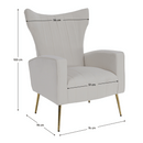 Relaxfotel, bézs Velvet szövet, BARET
