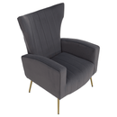 Relaxfotel, szürke Velvet szövet, BARET