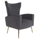 Relaxfotel, szürke Velvet szövet, BARET