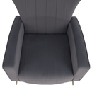 Relaxfotel, szürke Velvet szövet, BARET