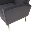 Relaxfotel, szürke Velvet szövet, BARET