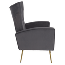 Relaxfotel, szürke Velvet szövet, BARET