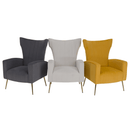 Relaxfotel, szürke Velvet szövet, BARET