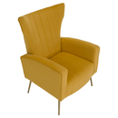 Relaxfotel, sárga Velvet szövet, BARET