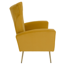 Relaxfotel, sárga Velvet szövet, BARET