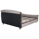 Ágy ágyráccsal, 180x200, szürkésbarna Taupe Velvet szövet, BARETO