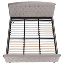 Ágy ágyráccsal, 180x200, szürkésbarna Taupe Velvet szövet, BARETO