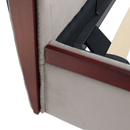 Ágy ágyráccsal, 180x200, szürkésbarna Taupe Velvet szövet, BARETO