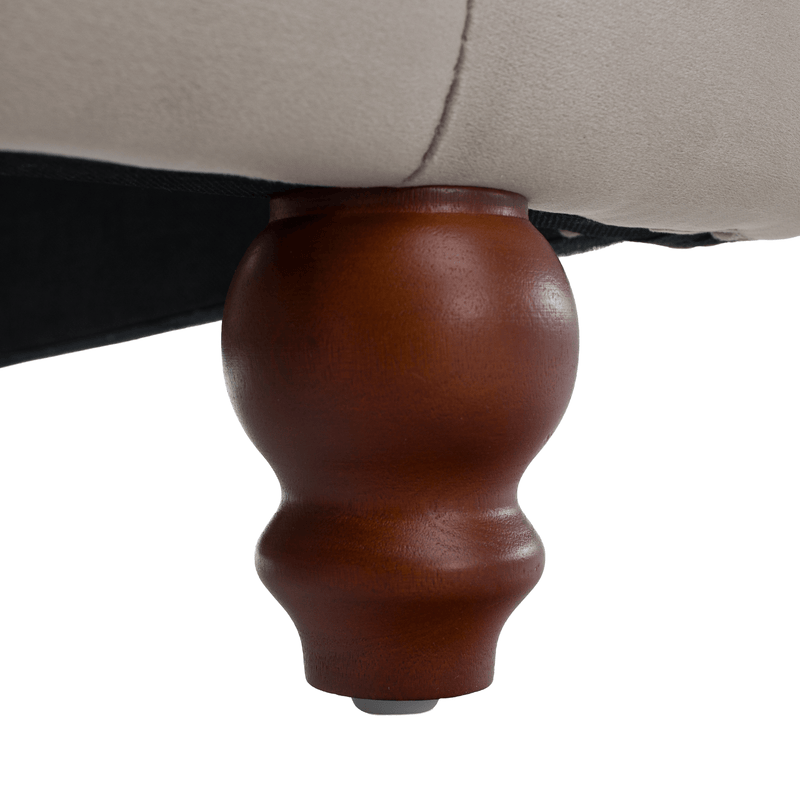 Ágy ágyráccsal, 180x200, szürkésbarna Taupe Velvet szövet, BARETO