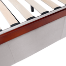 Ágy ágyráccsal, 180x200, szürkésbarna Taupe Velvet szövet, BARETO