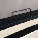 Ágy ágyráccsal, 180x200, szürkésbarna Taupe Velvet szövet, BARETO