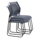 Rakásolható szék, szürke/fekete, BARIS