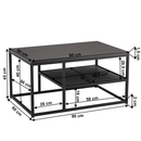 Dohányzóasztal, grafit/fekete, BARMIO