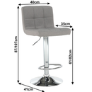 Bárszék, szürkésbarna taupe anyag/króm, KANDY NEW