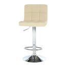 Bárszék, bézs műbőr/króm, KANDY NEW