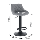 Bárszék, szürke/fekete, TERKAN