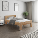 Ágy, 140x200, artisan tölgy, BASIS