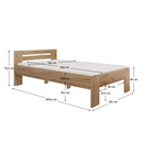 Ágy, 120x200, artisan tölgy, BASIS