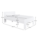 Ágy, 120x200, fehér, BASIS