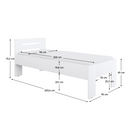 Ágy, 90x200, fehér, BASIS