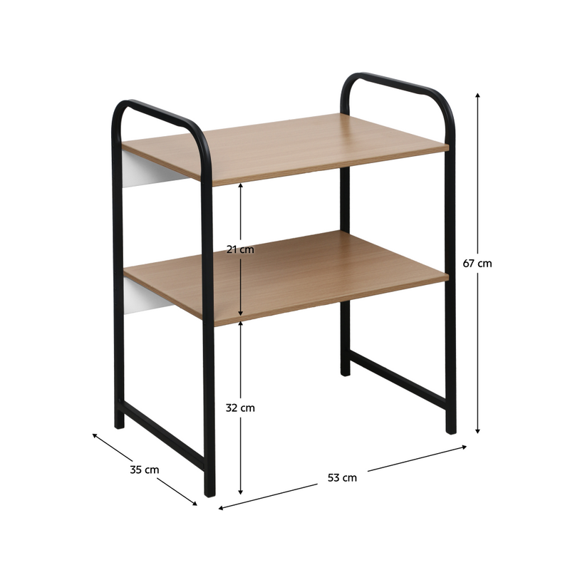 Polcállvány, fekete/barna, BAYAN