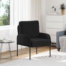 vidaXL Kanapék párnával 55cm Fekete Furnér