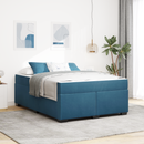vidaXL Ágykeret matracmal Sötét kék 160 x 200 cm szövet