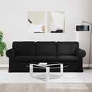 vidaXL Kanapé Fekete 215 x 82 x 80 cm szövet