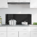 vidaXL Konyhai hátfal Fekete 100 x 40 cm edzett üveg