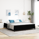 vidaXL Boxrugós ágy matracmal Fekete 180 x 200 cm szövet