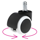 Kerék, 5 db-os szett, fekete/fehér, KOLIESKO TYP 2